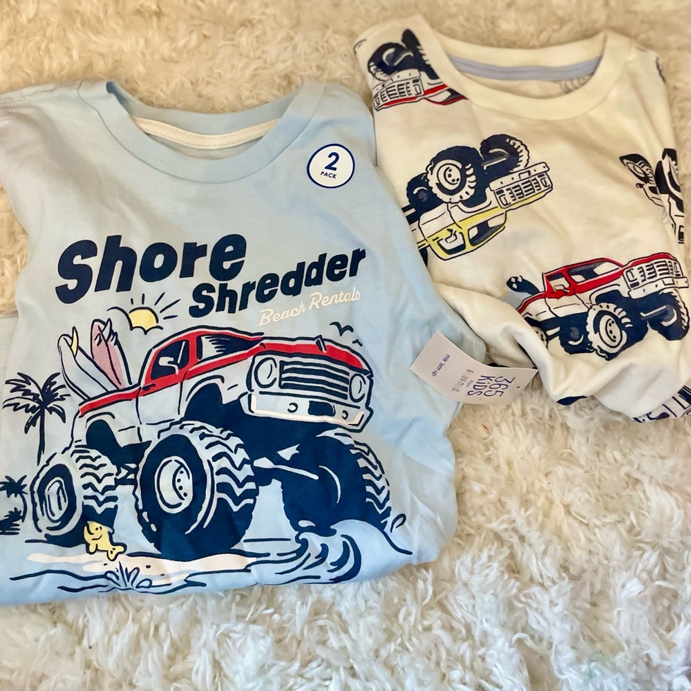 365 Kids by Garanimals Boys Monster Truck Graphic Tees,‎ 2-Piece